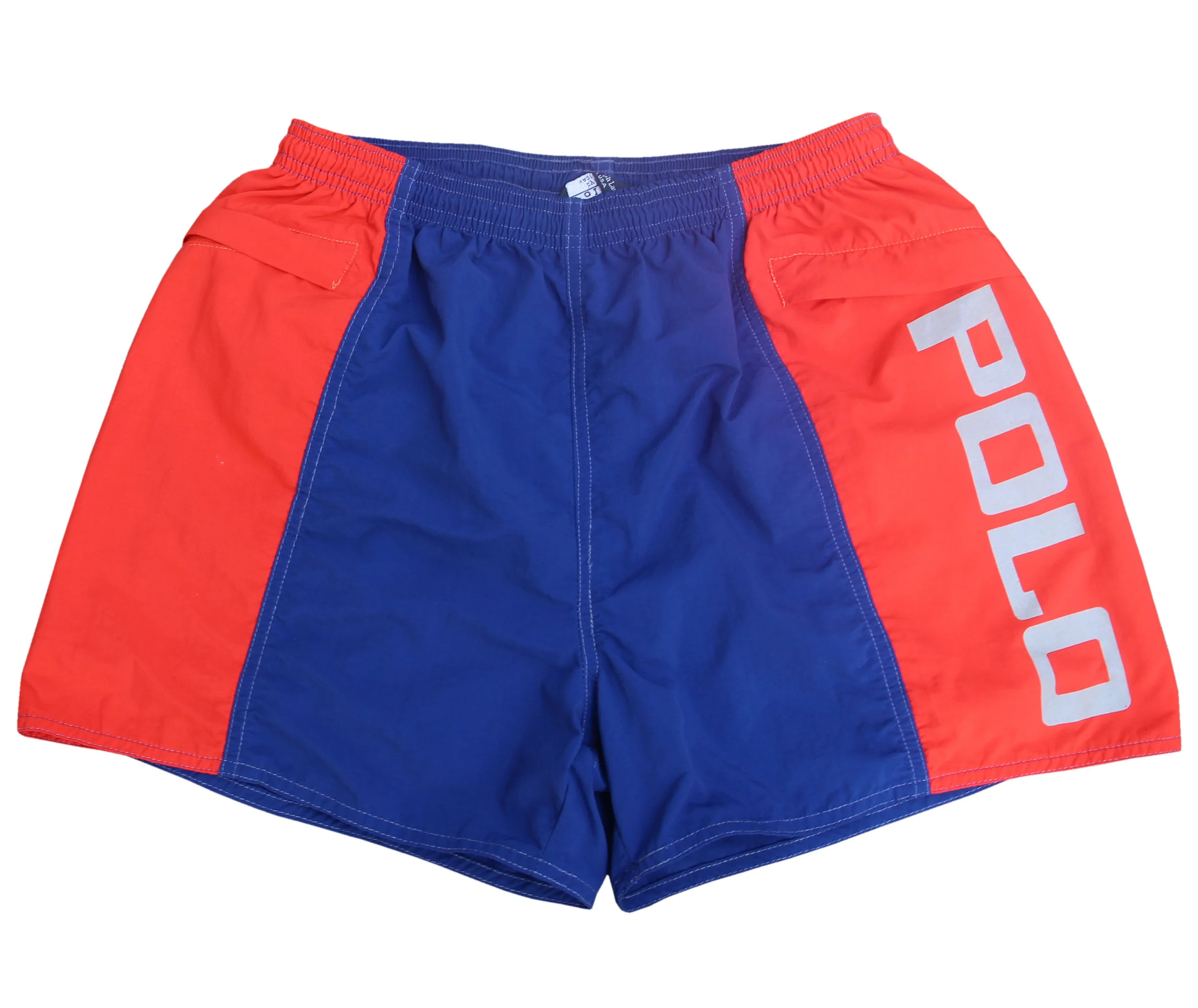 Vintage Polo Sport Blue / Orange 3M Nylon Shorts (Size M) — RootsBK
